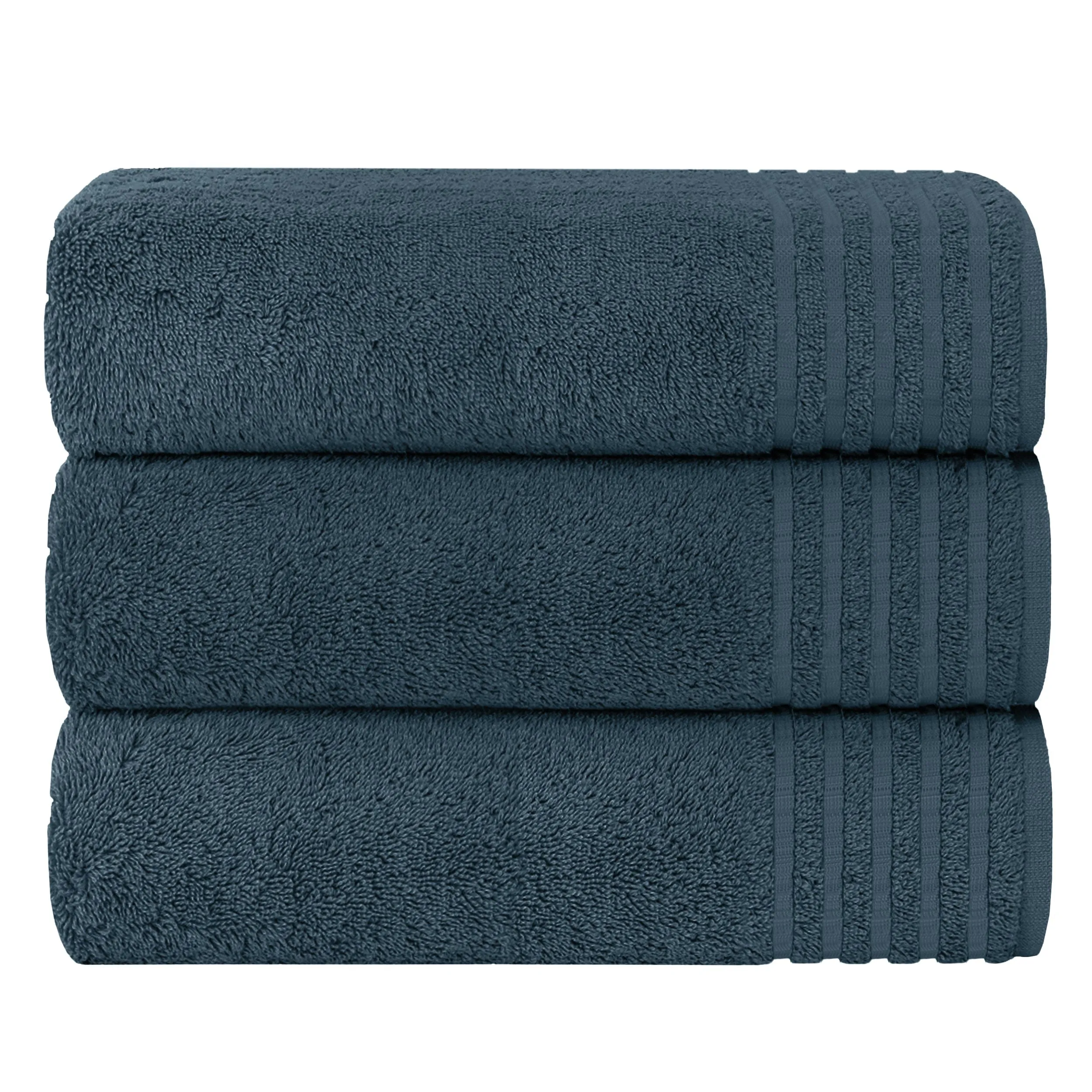 3 Pack Monaco Large Bath Sheets 100% Cotton 500GSM Highly Absorbent Towels Set for Home Gym Beach by OLIVIA ROCCO