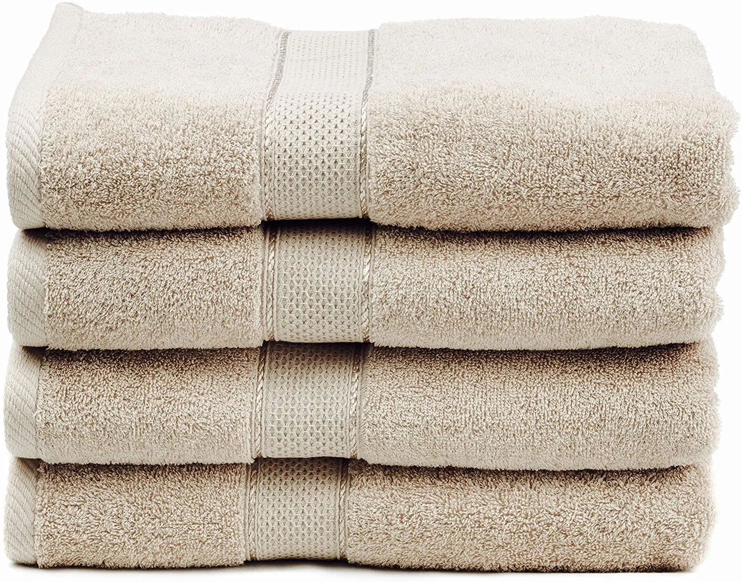 Bamboo Cotton Bath Towels - Natural, Ultra Absorbent and Eco-Friendly 30" X 52"