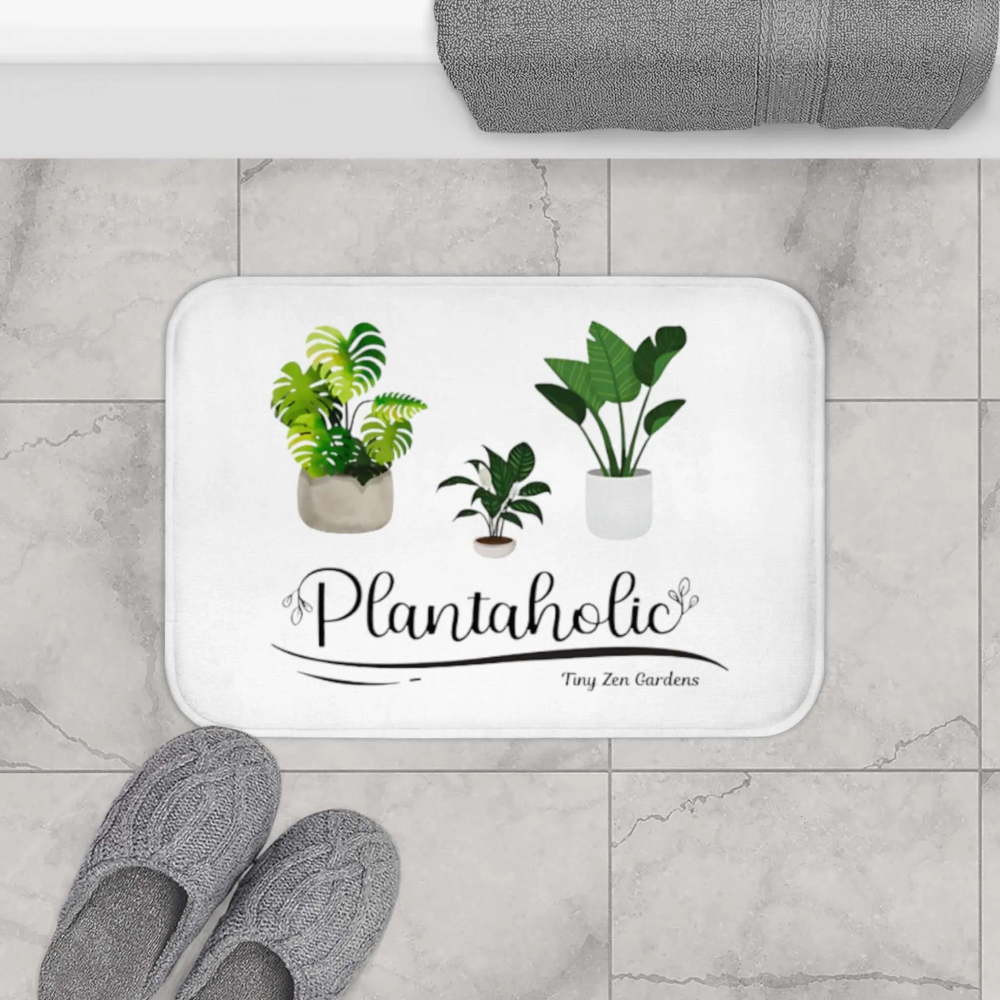 Bath Mat | Plantaholic | Tiny Zen Gardens