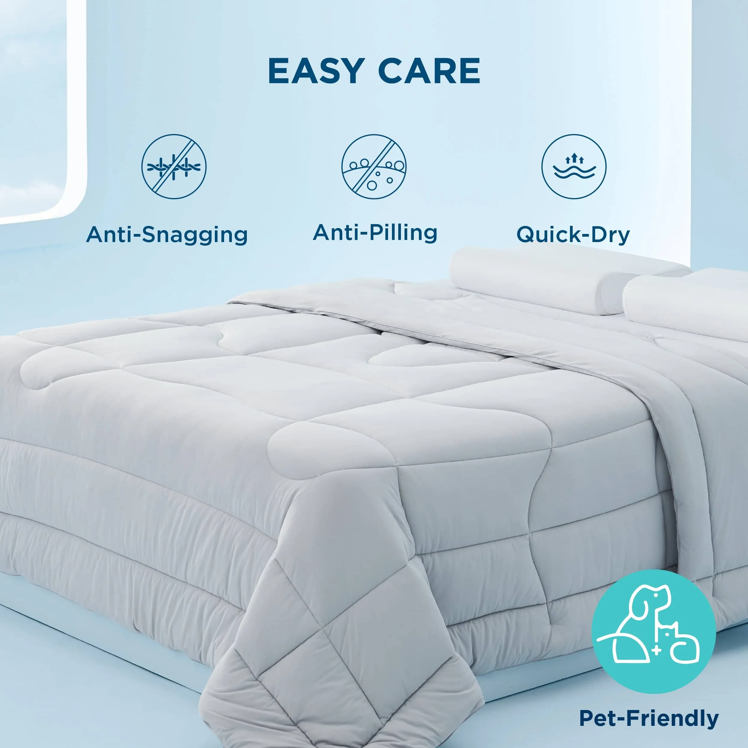 Cooling Comforter for Hot Sleepers with Q-Max of Over 0.4 - Bedsure Breescape