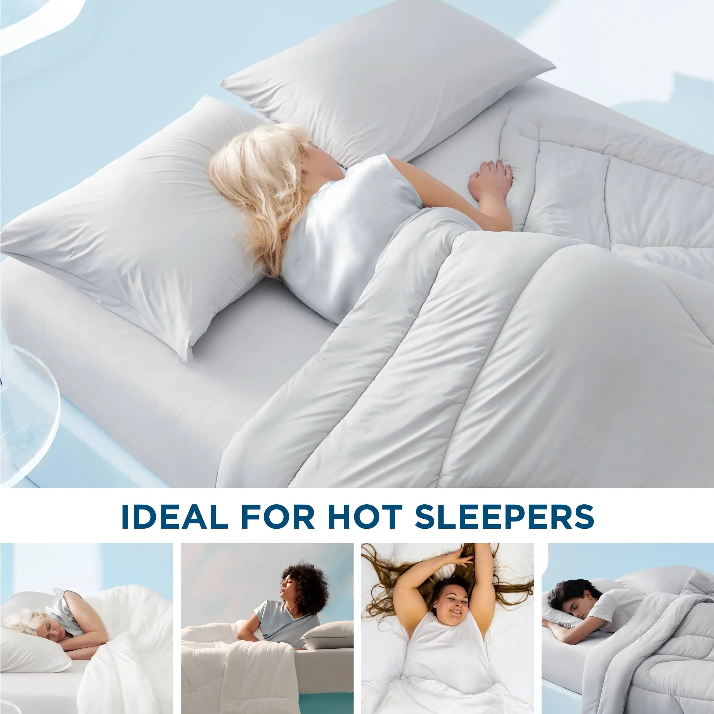 Cooling Comforter for Hot Sleepers with Q-Max of Over 0.4 - Bedsure Breescape