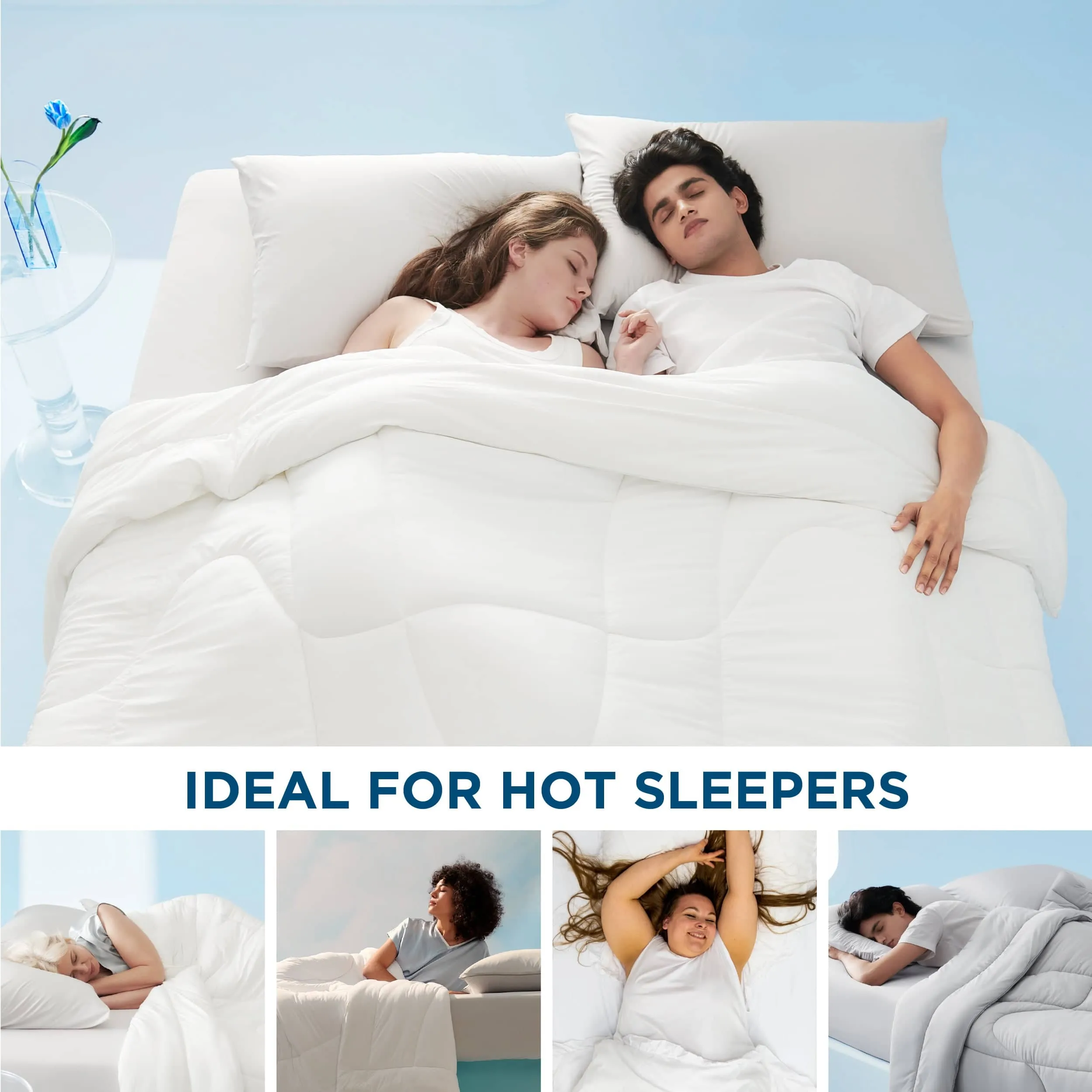 Cooling Comforter for Hot Sleepers with Q-Max of Over 0.4 - Bedsure Breescape