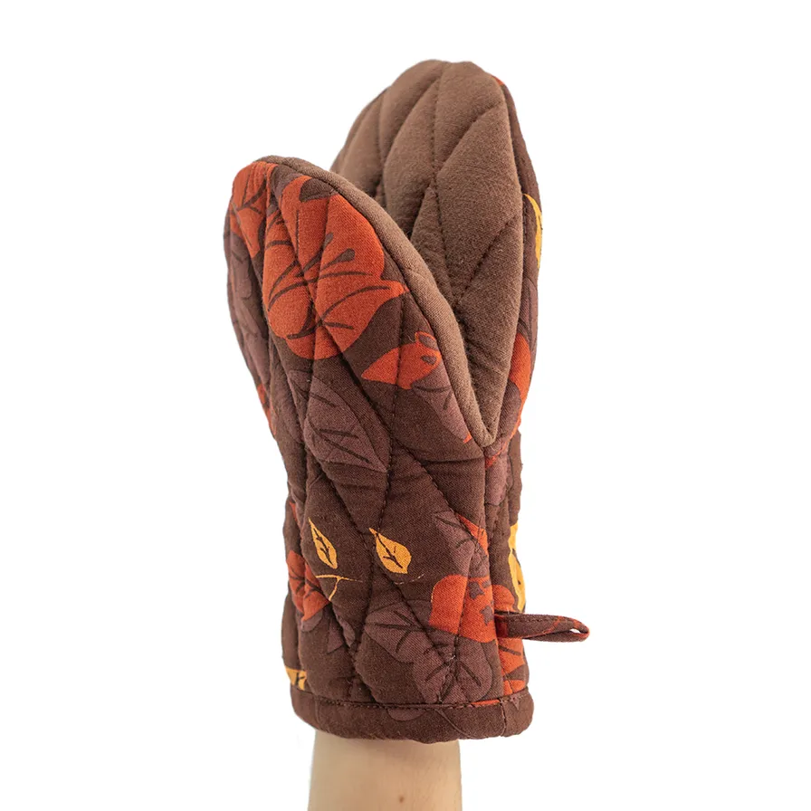 Bougainvillea Brown Short Oven Mitt