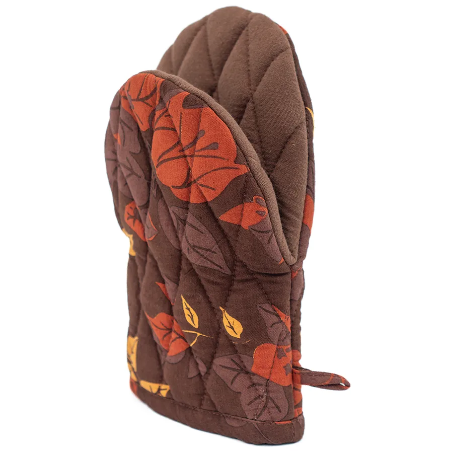 Bougainvillea Brown Short Oven Mitt