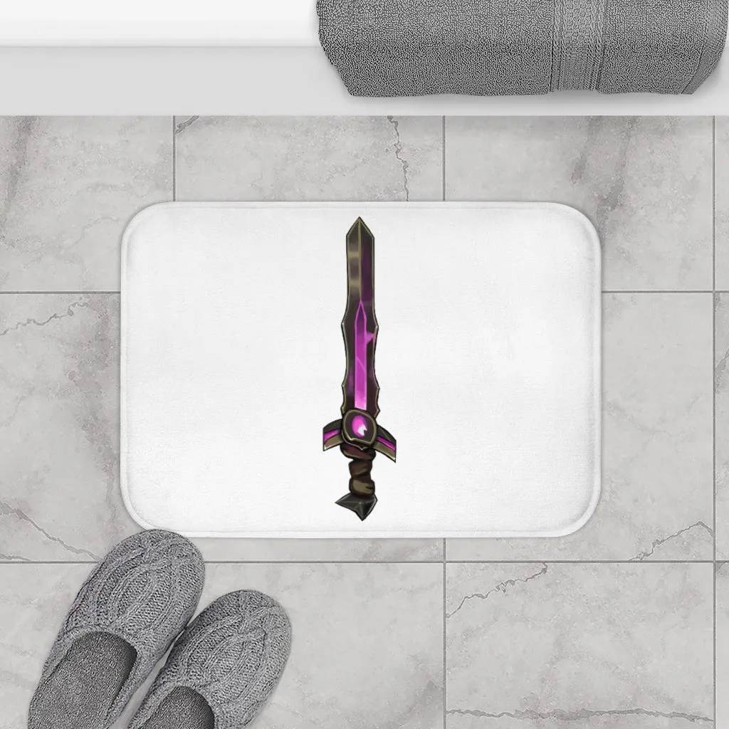 Brown and Purple Sword Bath Mat