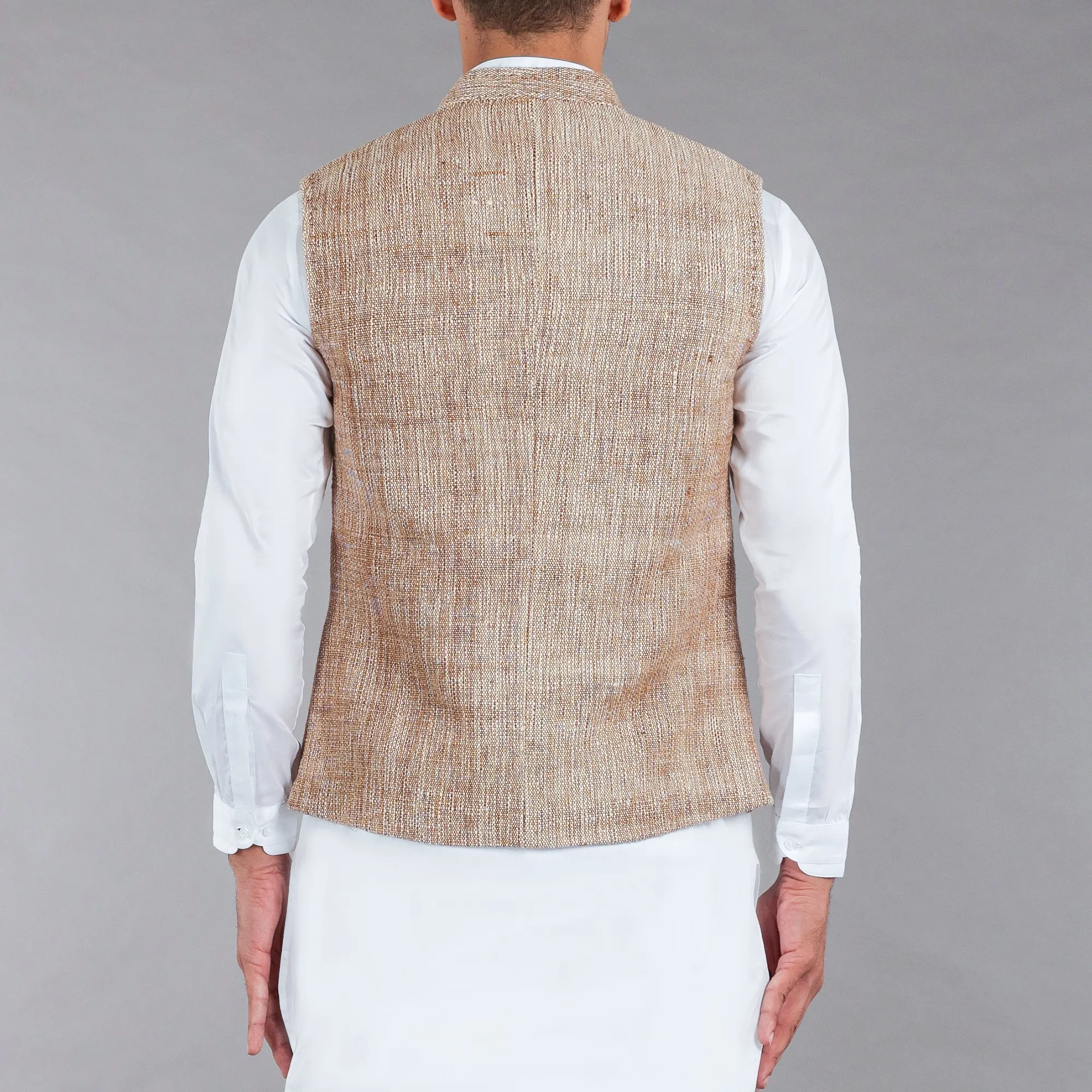 Brown Khaddar Waistcoat