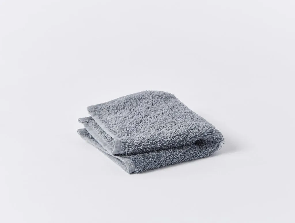 Cloud Loom Steel Blue Organic Bath Towels