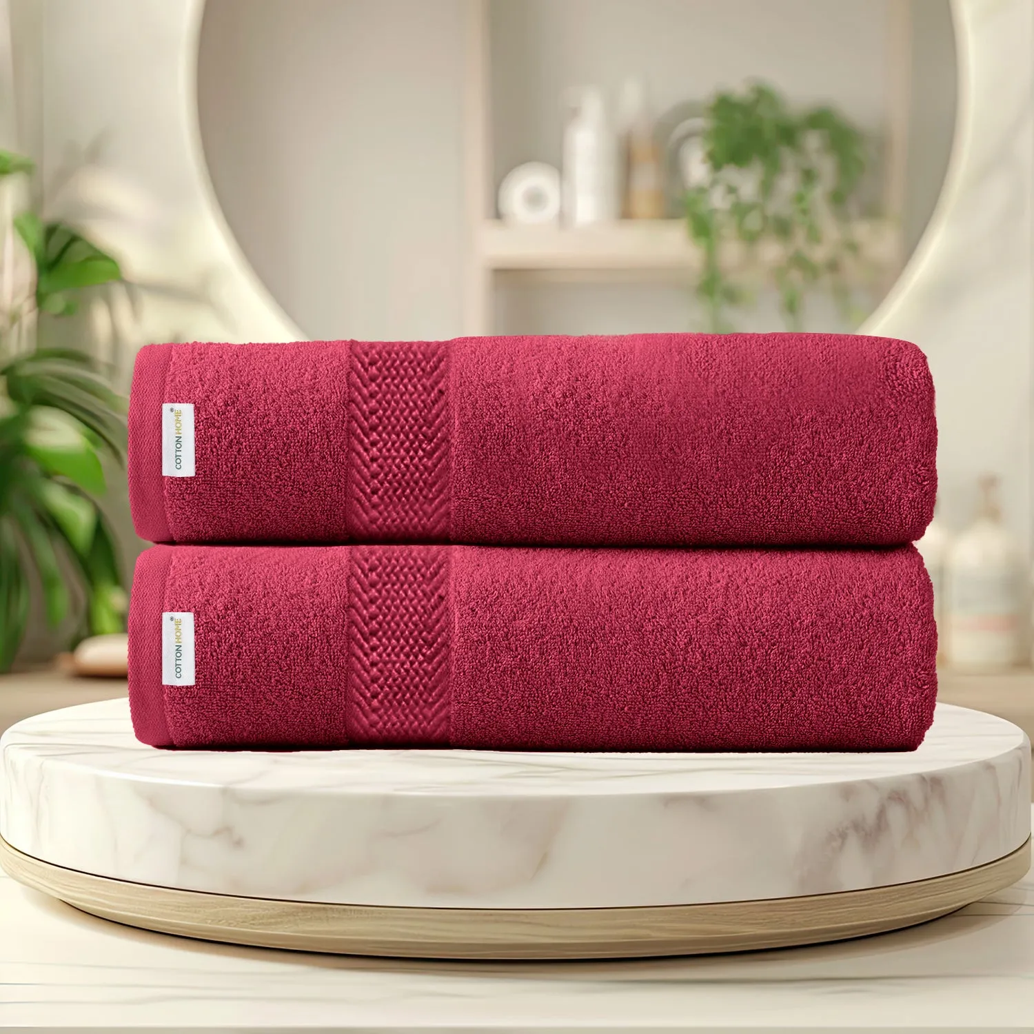 Cotton Bath Towel 70x140 CM 2 Piece Set-Soft Feel, Quick Dry, Highly Absorbent Durable Towels