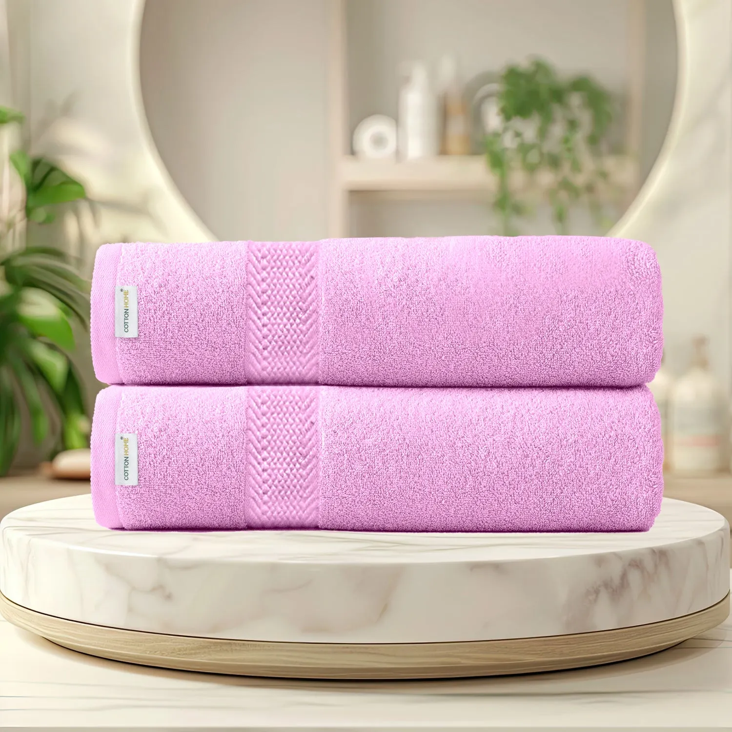 Cotton Bath Towel 70x140 CM 2 Piece Set-Soft Feel, Quick Dry, Highly Absorbent Durable Towels