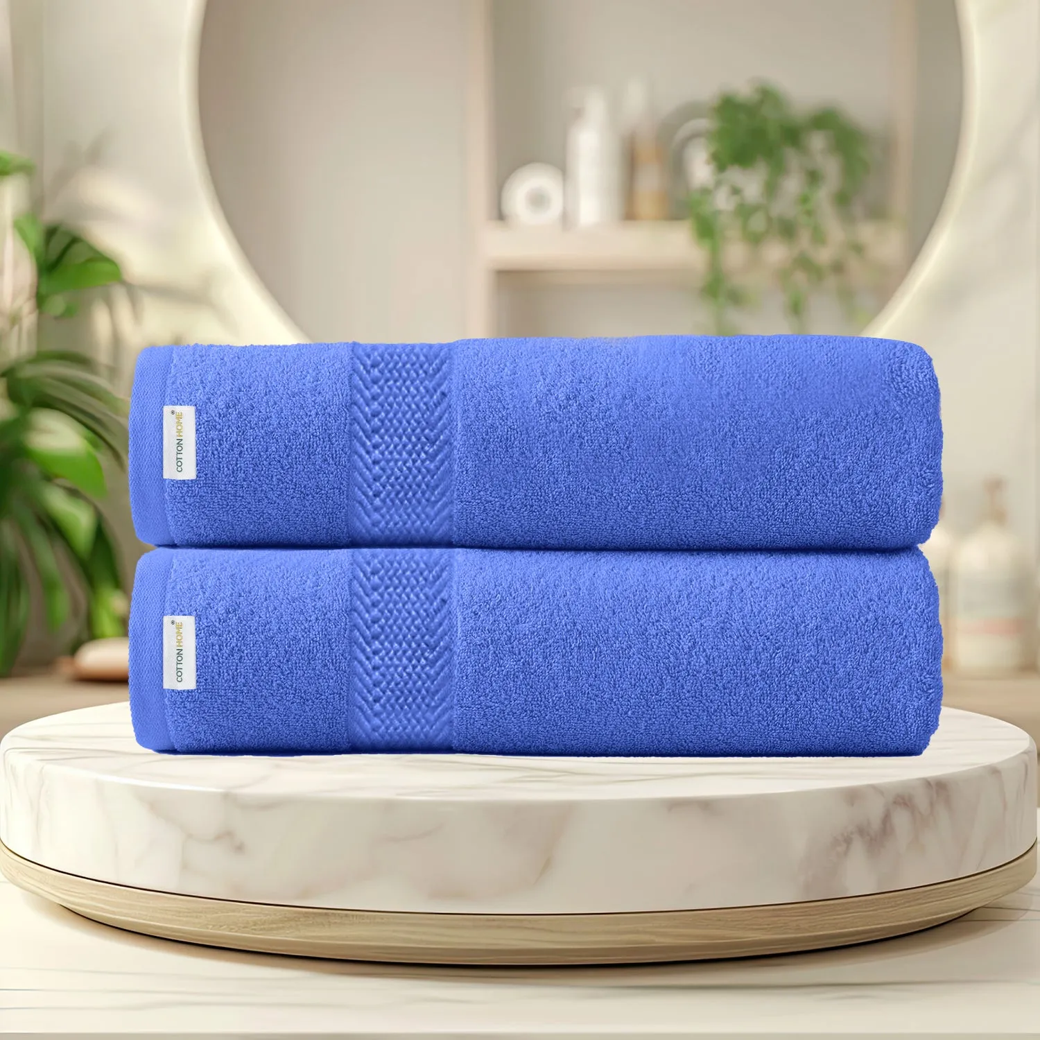 Cotton Bath Towel 70x140 CM 2 Piece Set-Soft Feel, Quick Dry, Highly Absorbent Durable Towels