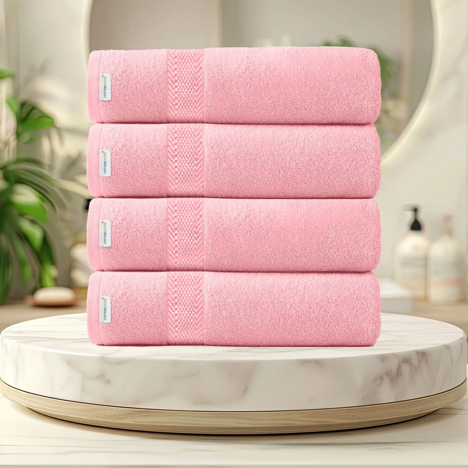 Cotton Hand Towel 50x100 CM 4 Piece Set-Soft Feel, Quick Dry, Highly Absorbent Durable Towels