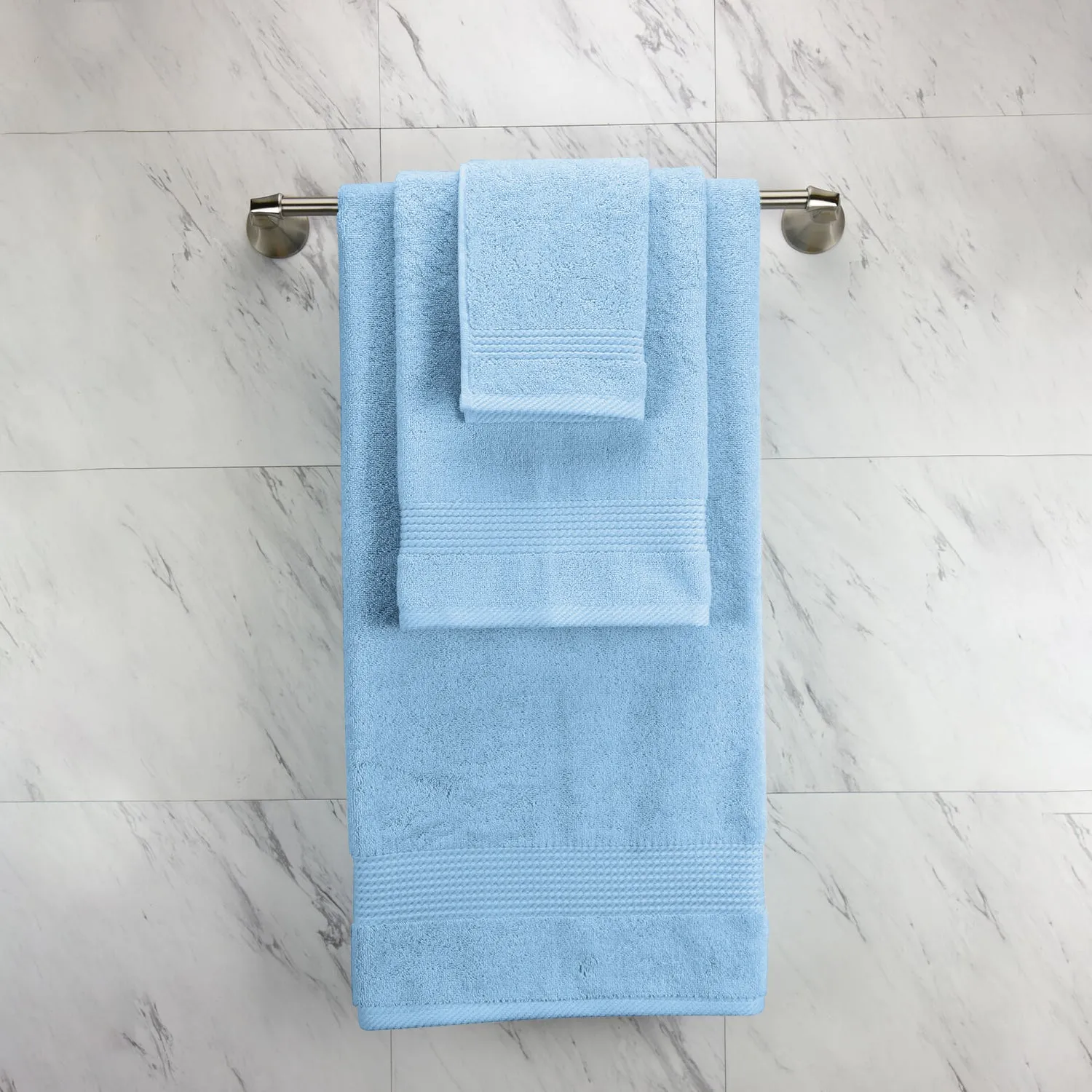 Cotton Home Ultimate Towel Collection - 4 Piece Bundle Sky Blue