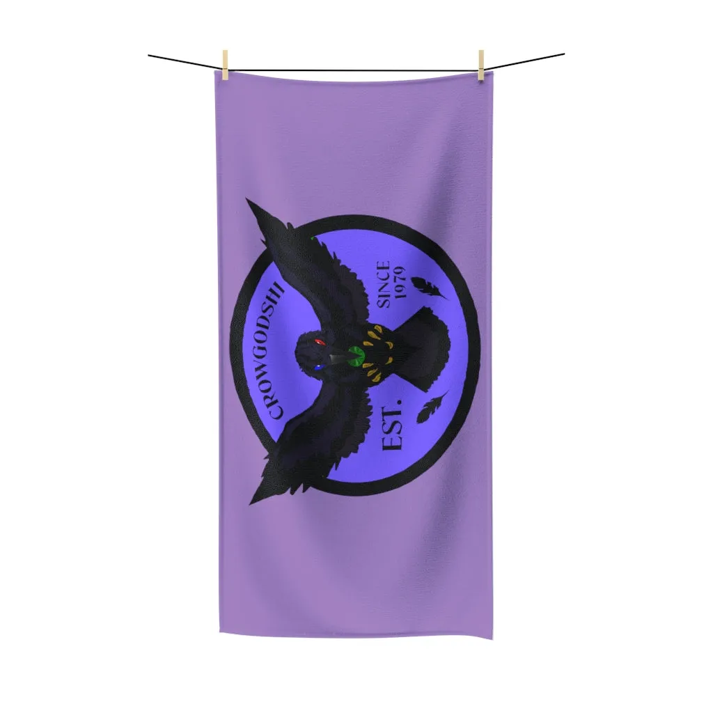 Crowgodshi First Generation Bathroom Towel, PURPLE LOGO