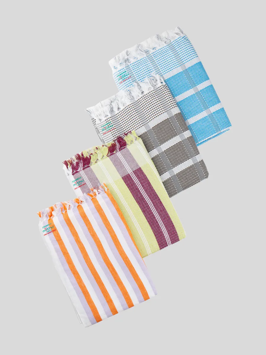 Evergreen Special Checked Bath Towel Colour (Pack of 2)