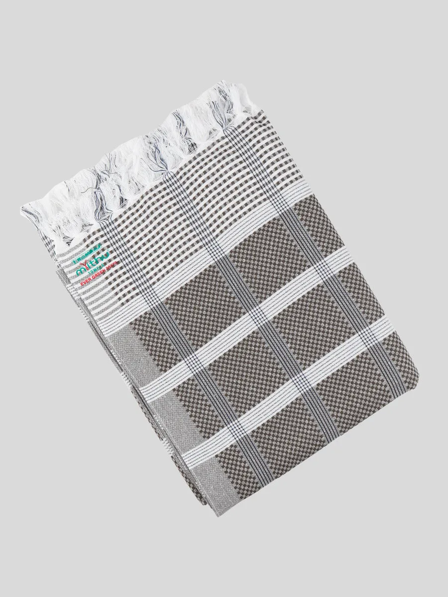 Evergreen Special Checked Bath Towel Colour (Pack of 2)