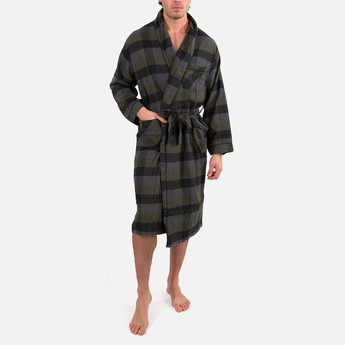 Flannel Shawl Robe