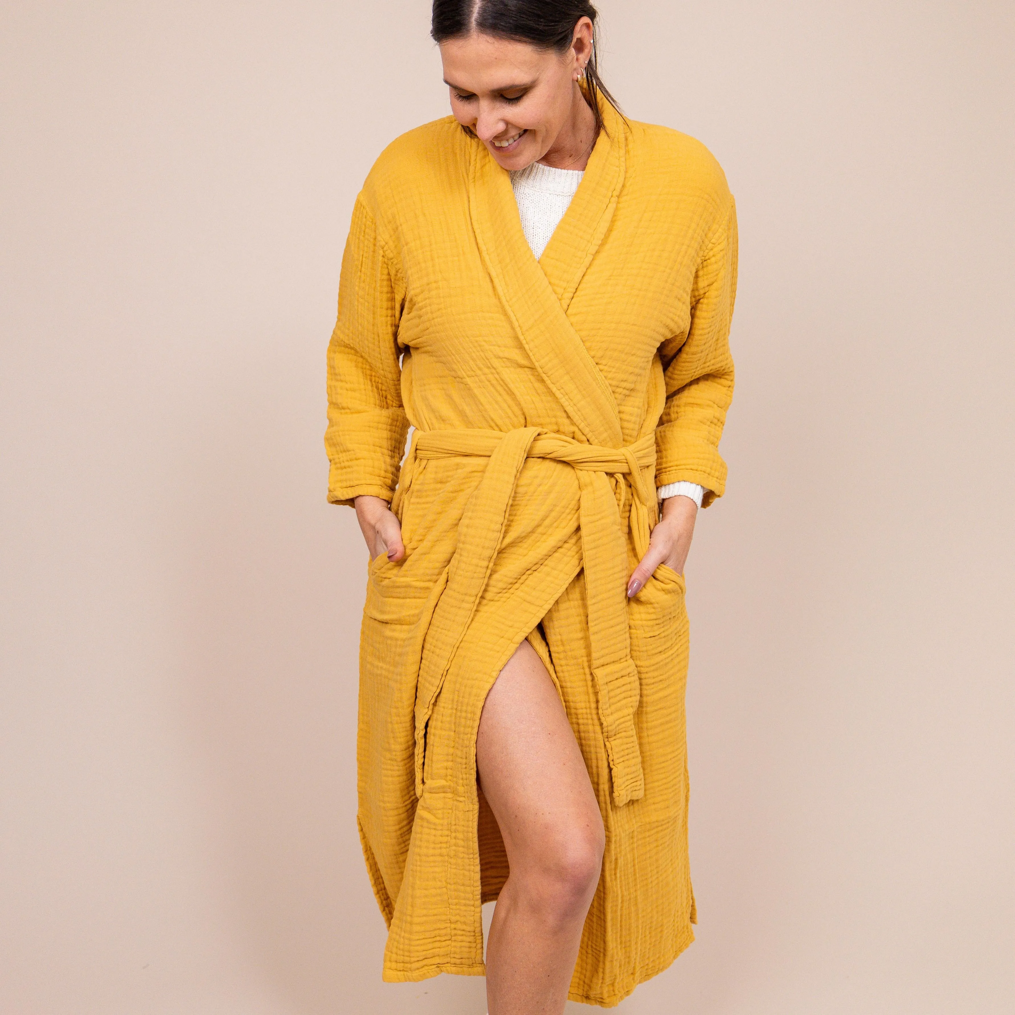 Full-Length Muslin Cotton Robe