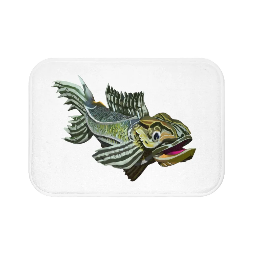 Green Fish Bath Mat