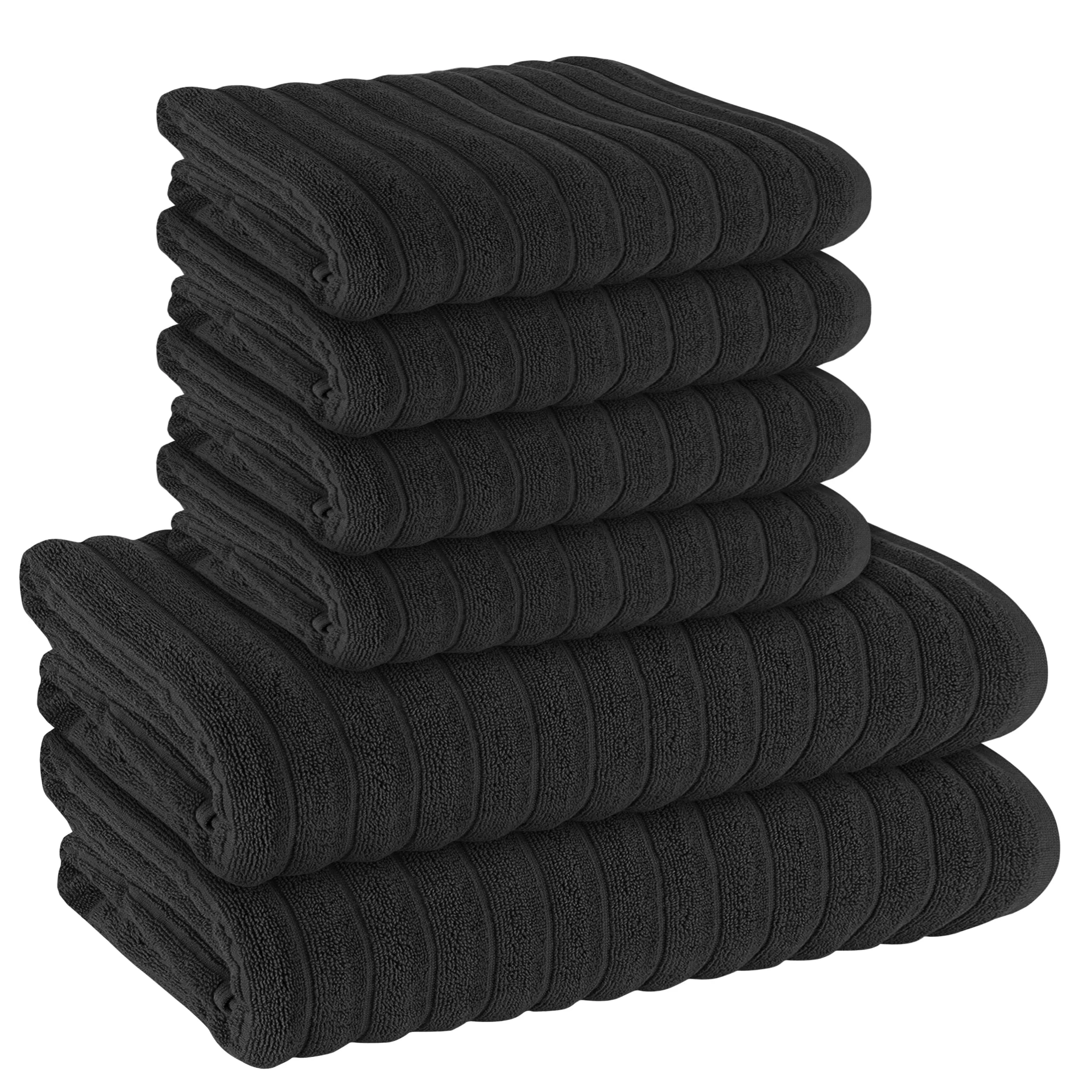 Hydro Cotton Ribbed Towels Highly Absorbent Luxurious Soft Lightweight Quick Dry, Jumbo Bath Sheet Packs & Towel Bale Sets Available by OLIVIA ROCCO