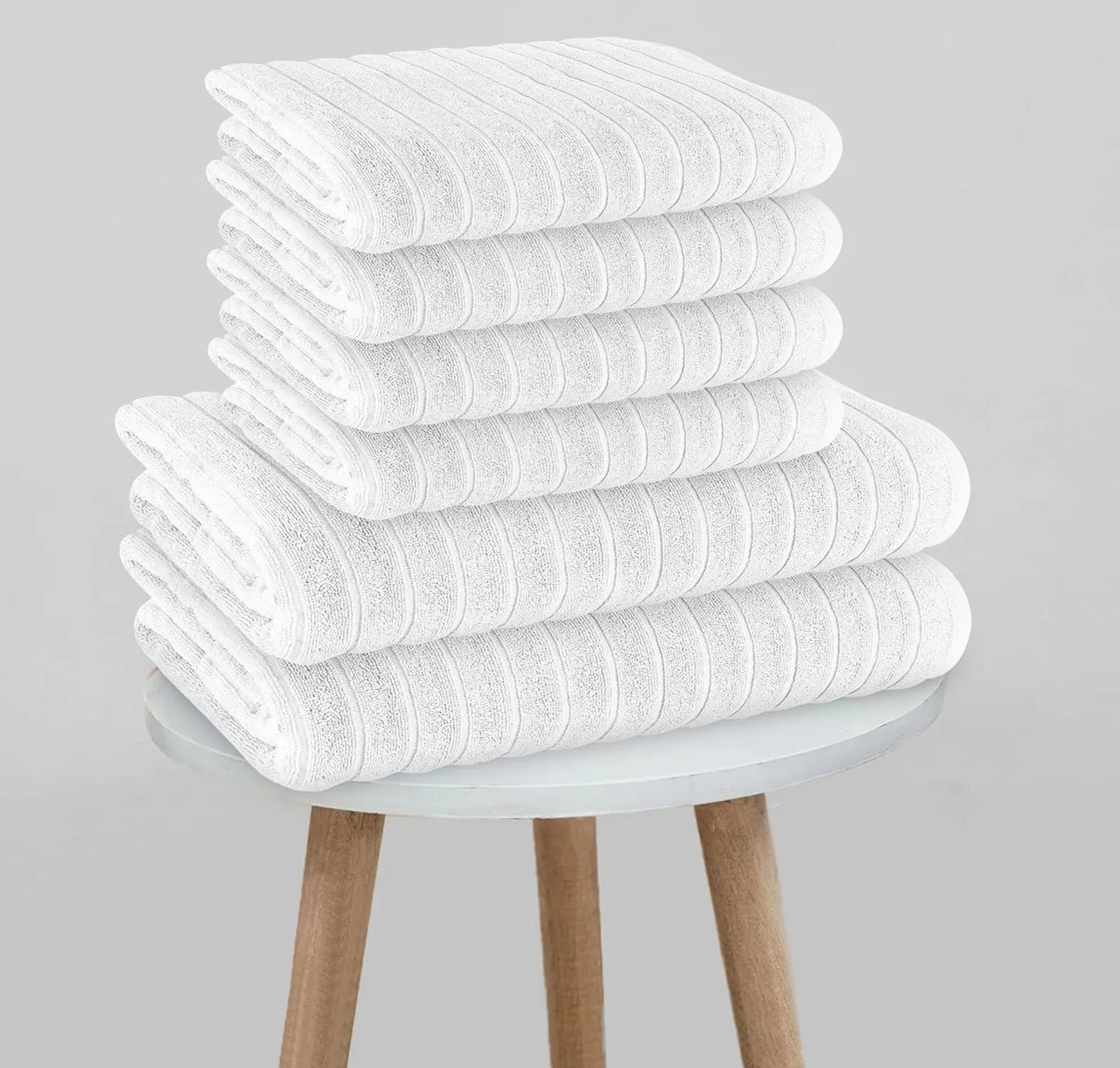 Hydro Cotton Ribbed Towels Highly Absorbent Luxurious Soft Lightweight Quick Dry, Jumbo Bath Sheet Packs & Towel Bale Sets Available by OLIVIA ROCCO