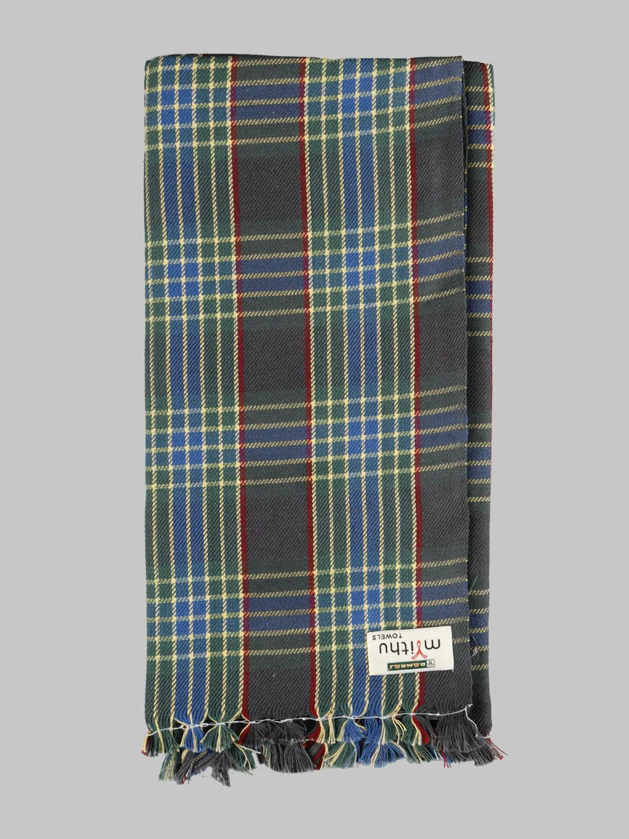 Light Weight Cotton Colour Checked Bath Towel Chapter (Pack of 2)