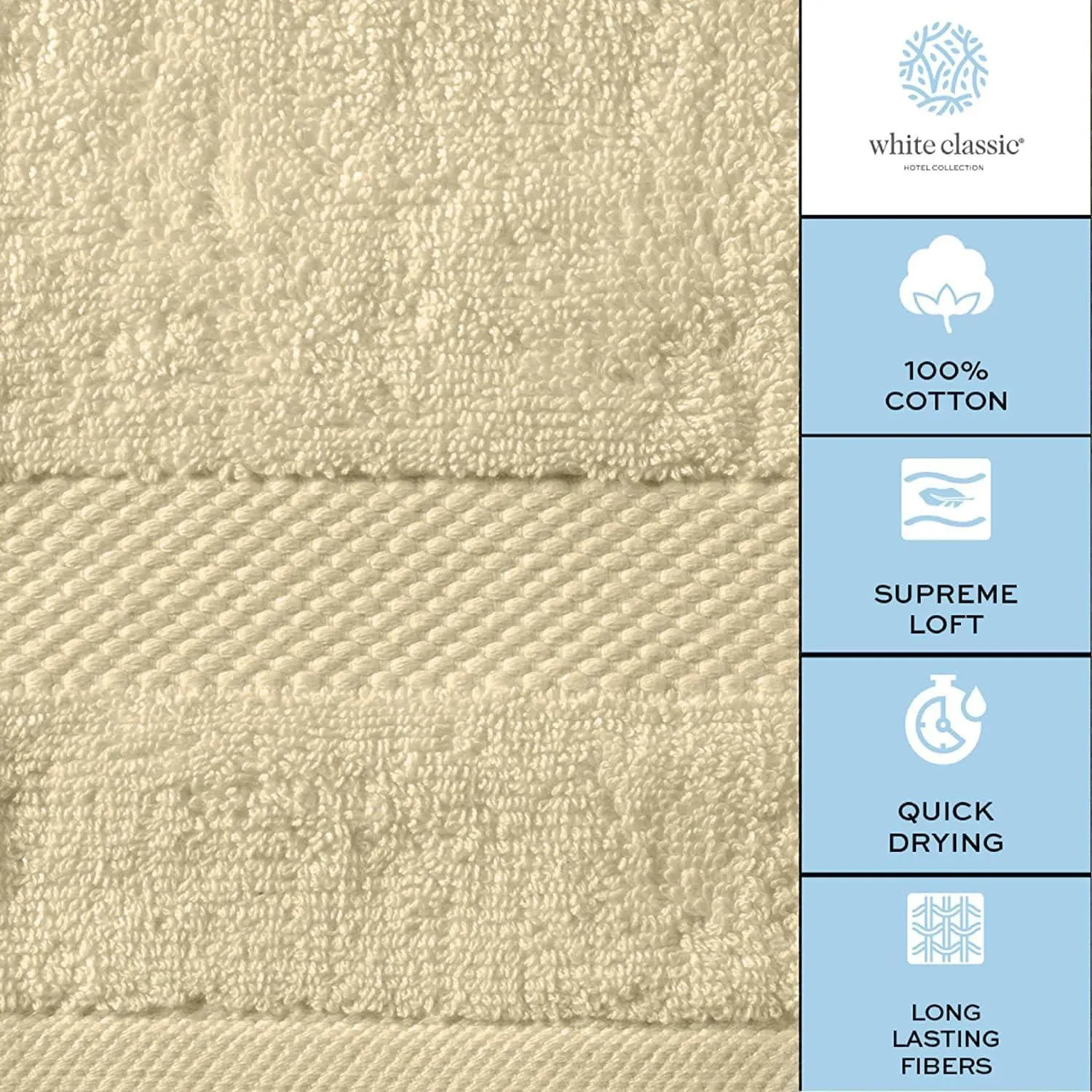 Luxury Soft Beige Bath Sheet Towels 2 Pack Extra Large 35x70 inch 650 GSM