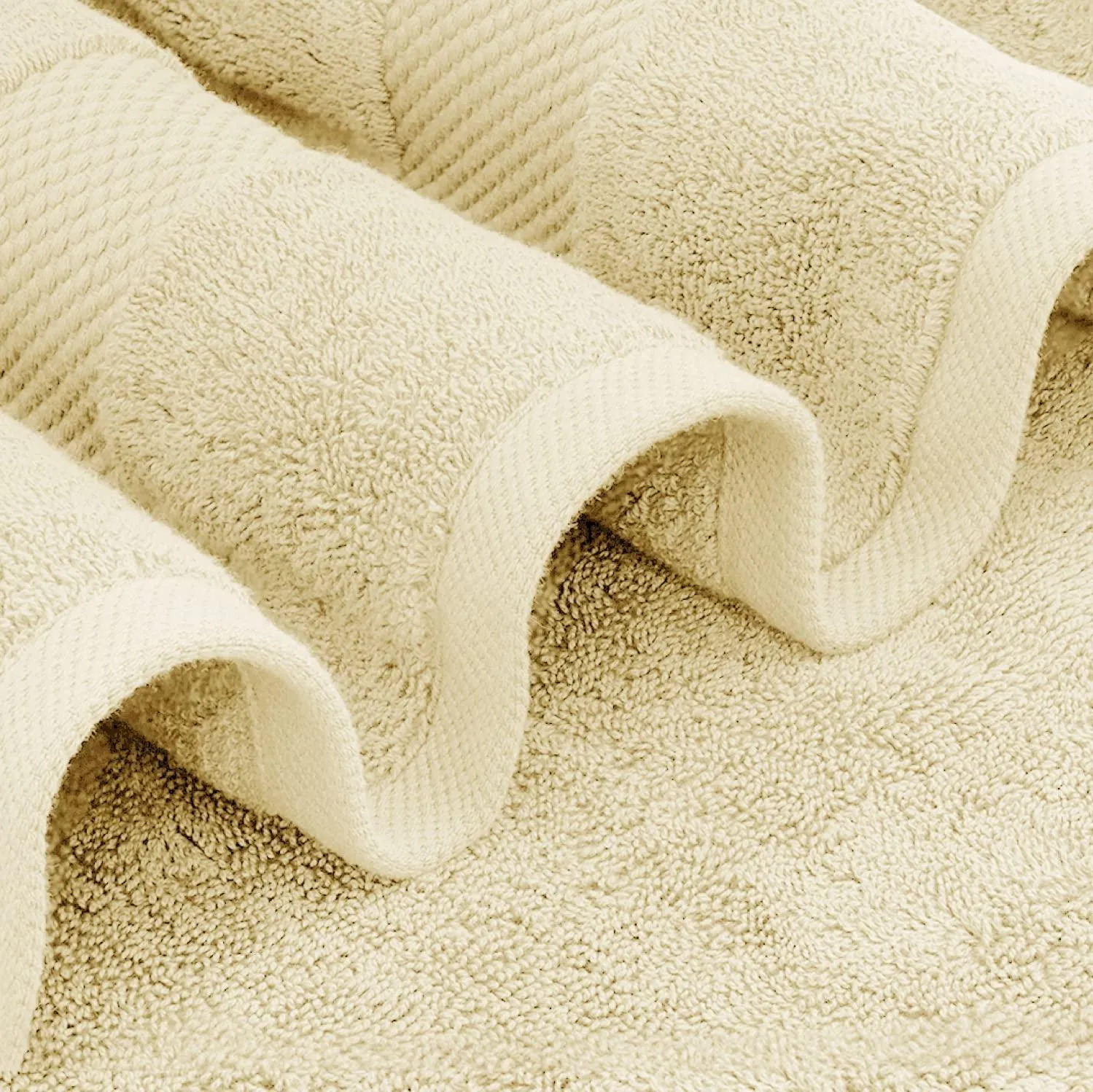 Luxury Soft Beige Bath Sheet Towels 2 Pack Extra Large 35x70 inch 650 GSM