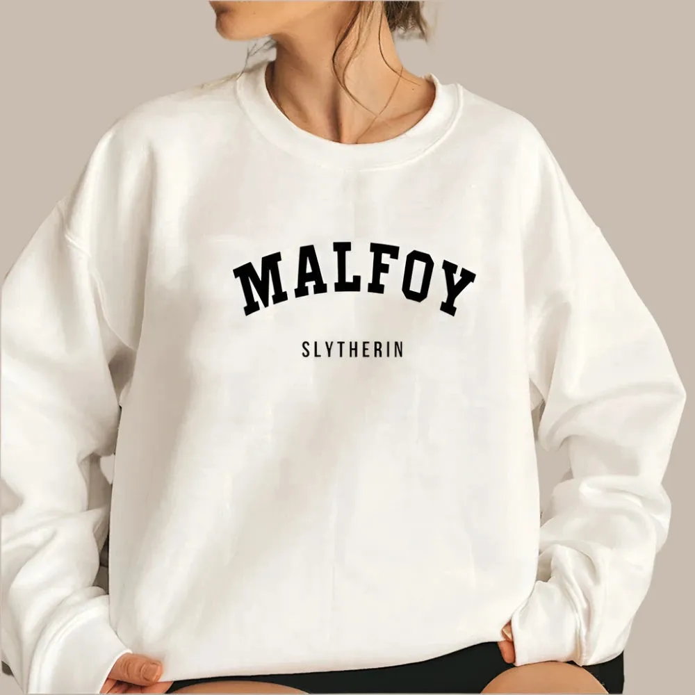 Malfoy Stylish Simple Letter Sweatshirt