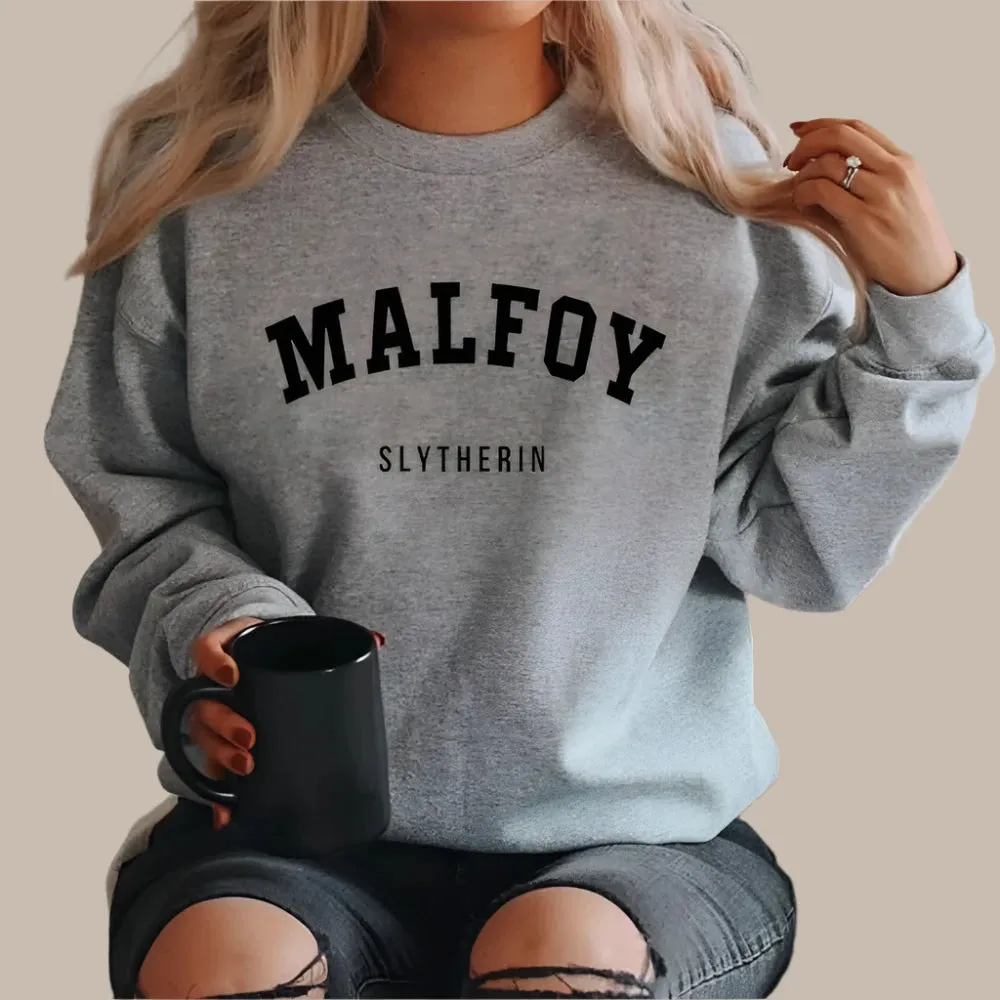 Malfoy Stylish Simple Letter Sweatshirt