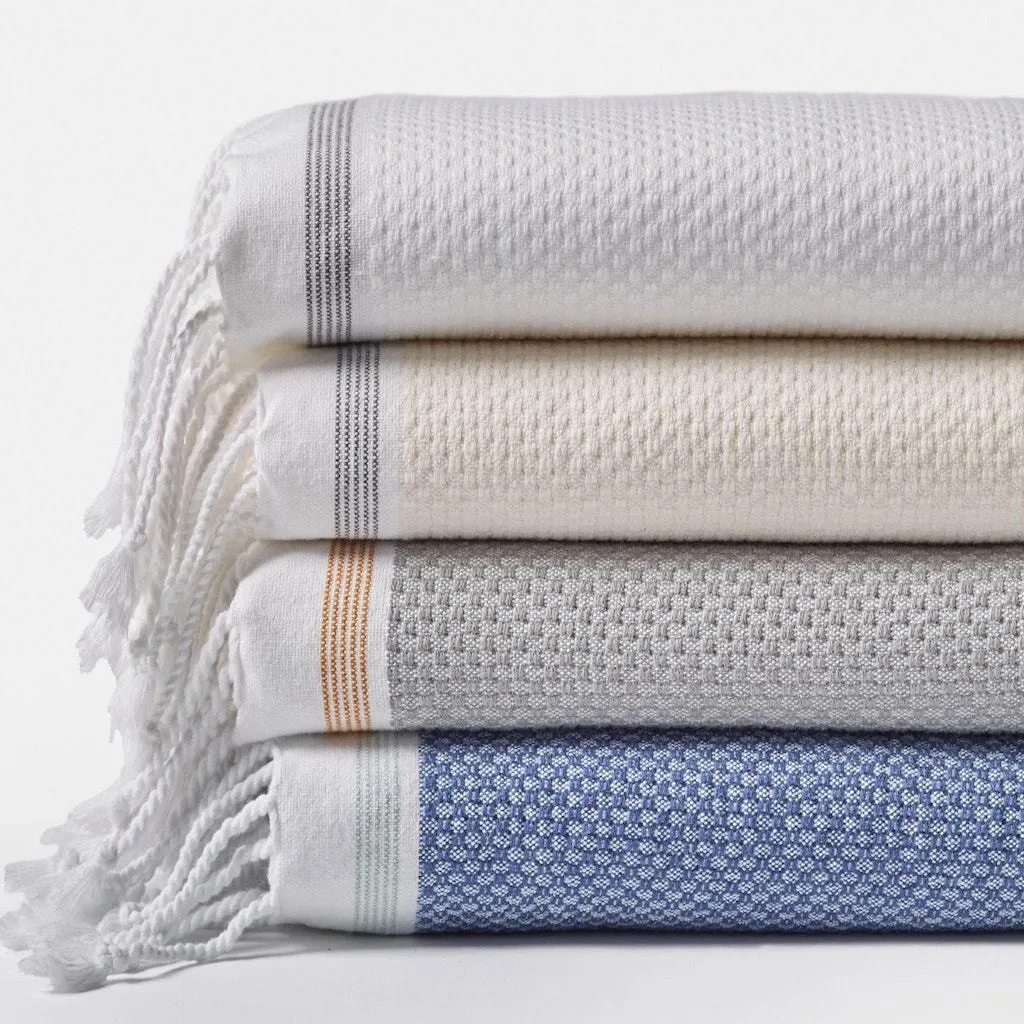 Mediterranean Alpine White Organic Towels by Coyuchi