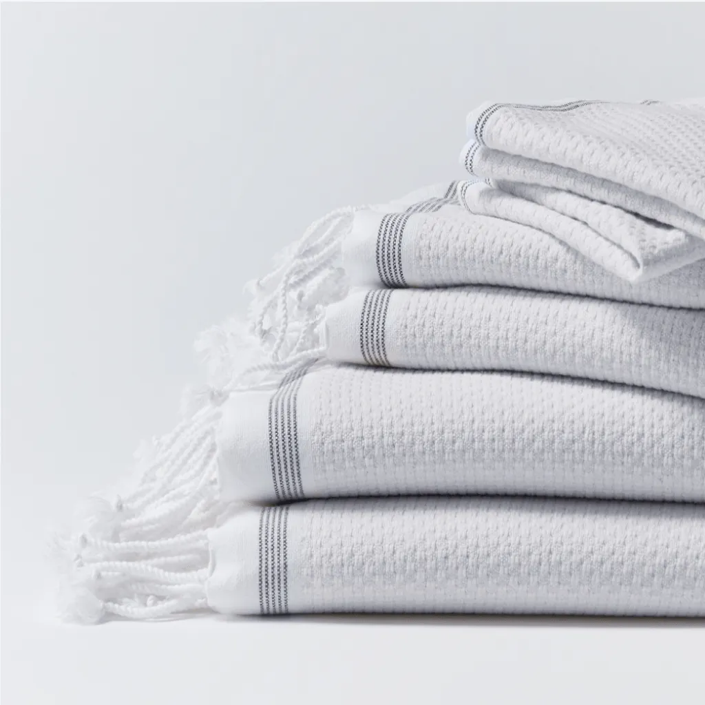 Mediterranean Alpine White Organic Towels by Coyuchi