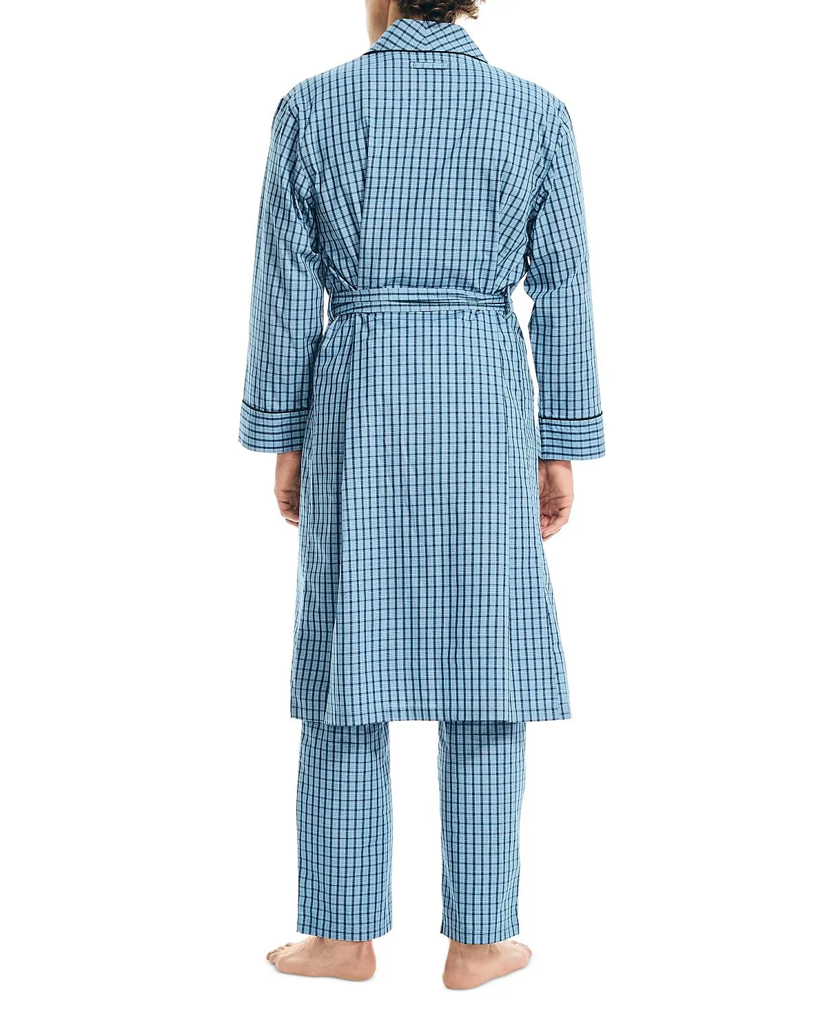 Men's woven robe in Nautica check