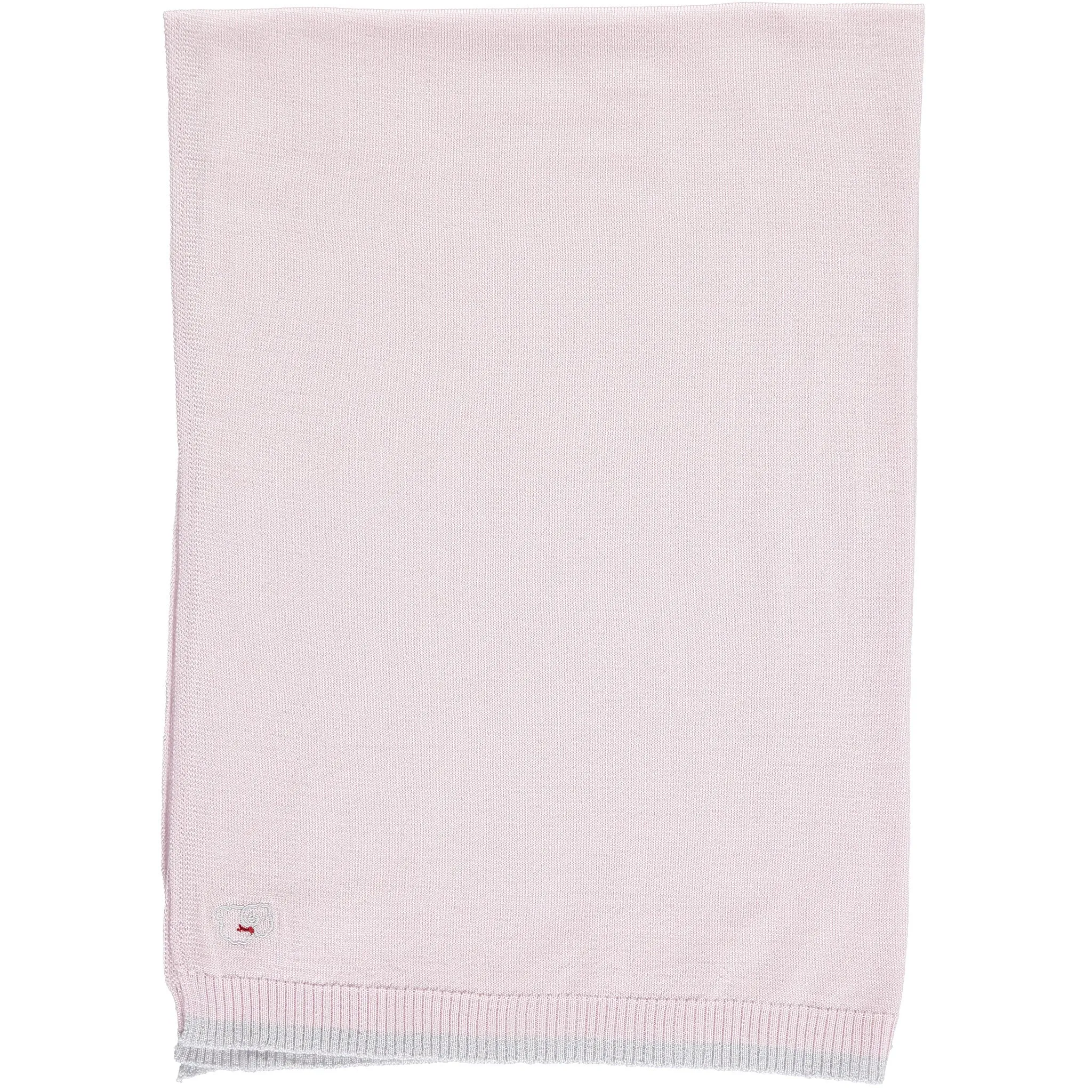 Merino Knitted Lightweight Baby Blanket - Petal