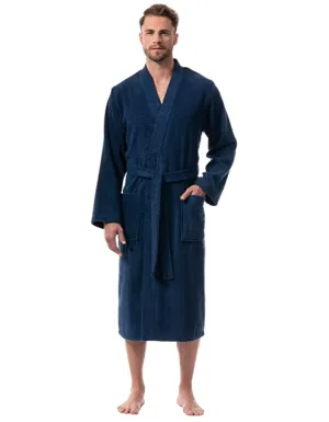 Morgenstern Men's Hooded Bathrobe (Blue)