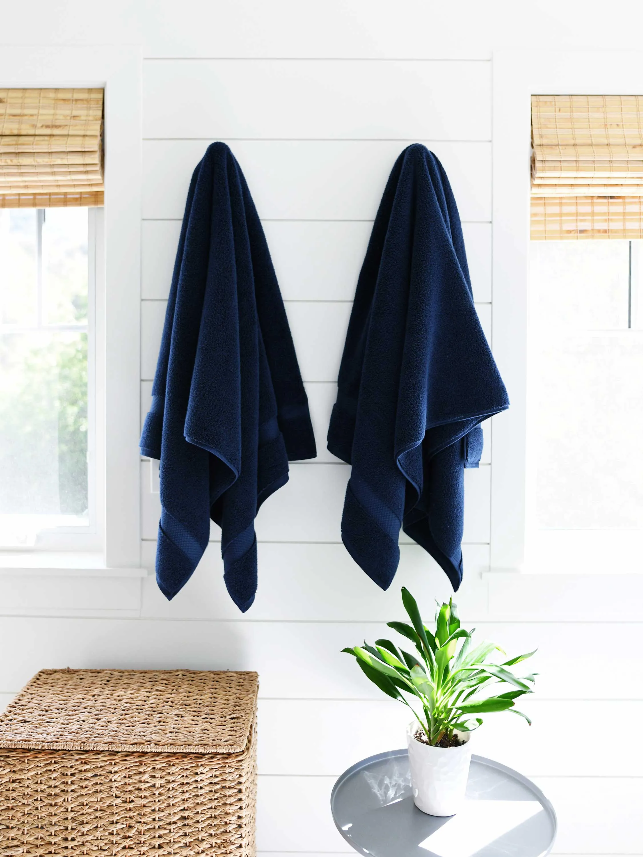 Navy Supima Cotton Bath Towels (Pair)