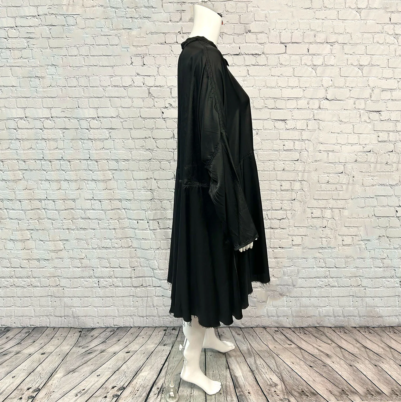 NEW! Peppy Dress in Black Rayon by Paper Temples