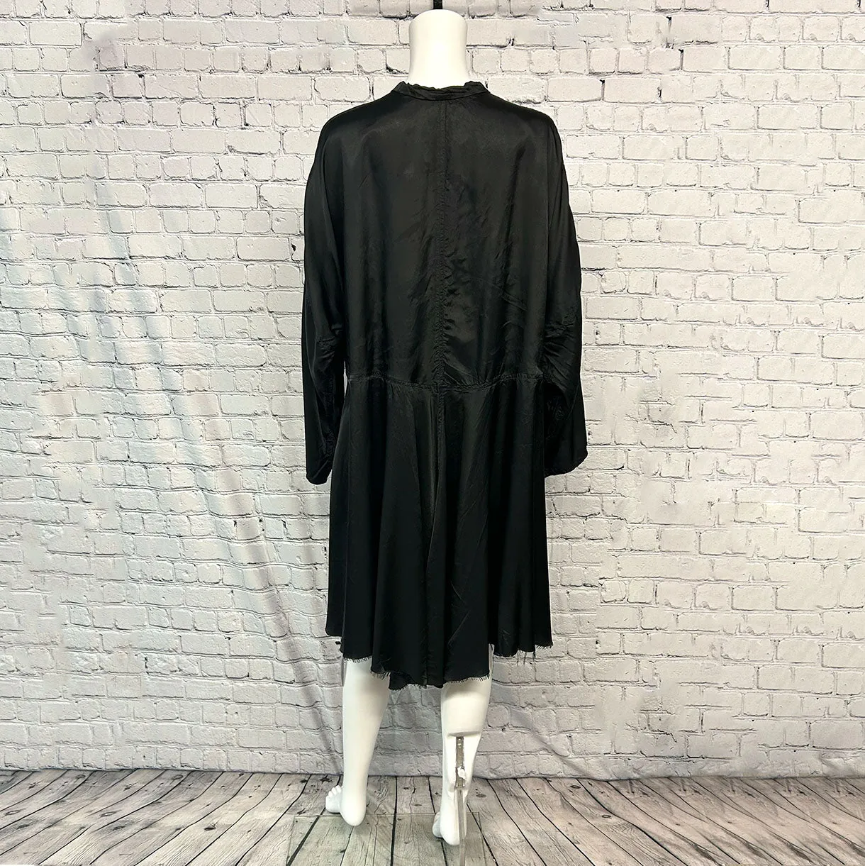 NEW! Peppy Dress in Black Rayon by Paper Temples