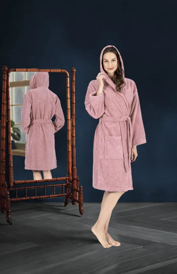 Nine West Hooded Terry Robe  - 100% Turkish Cotton