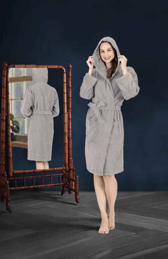 Nine West Hooded Terry Robe  - 100% Turkish Cotton