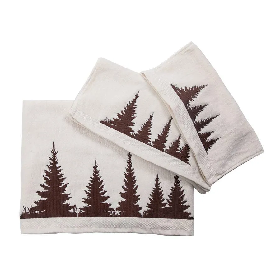 Ozark Cedar Pines 6-PC Bath Towel Set - Cream