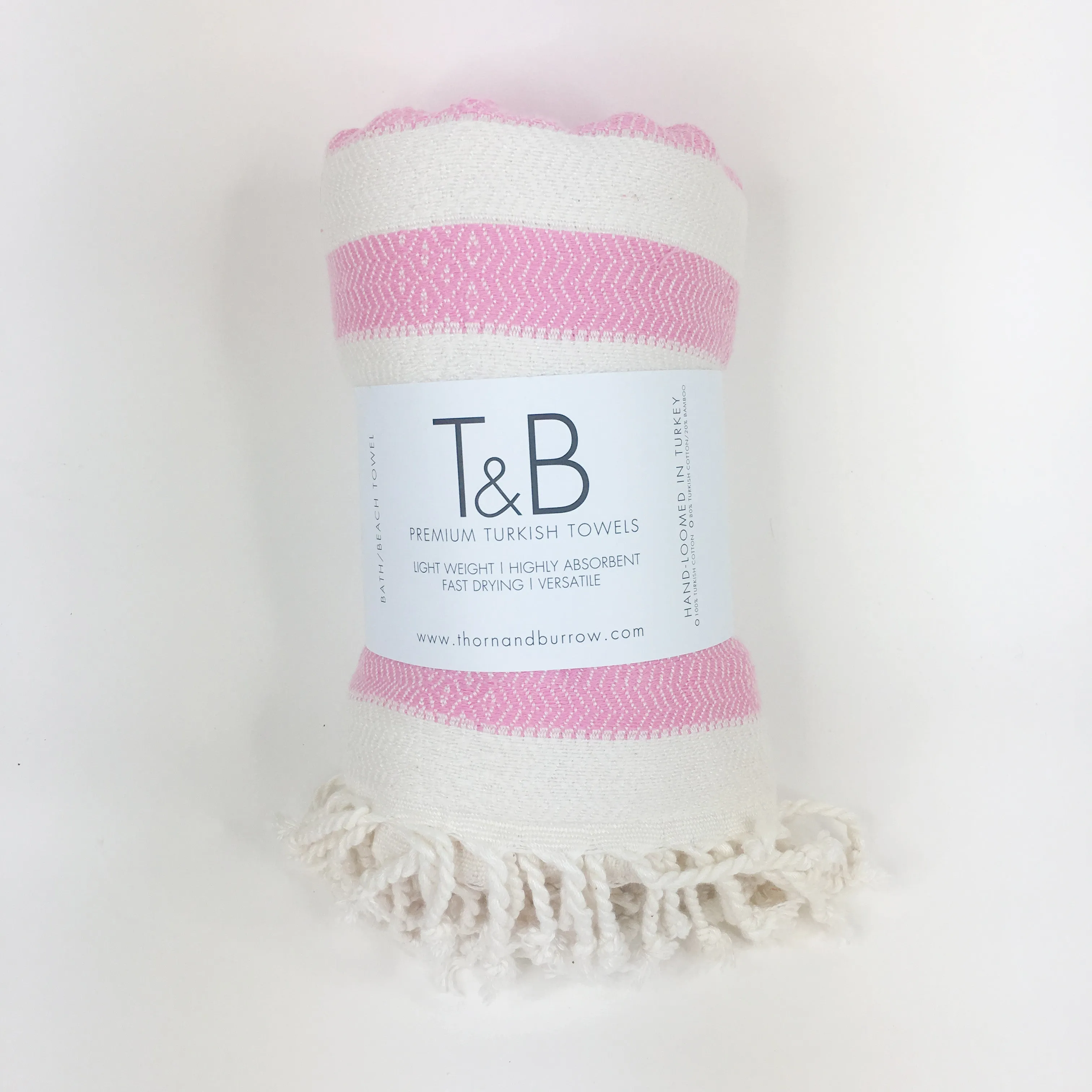 Power Pink Bamboo & Cotton Turkish Towel