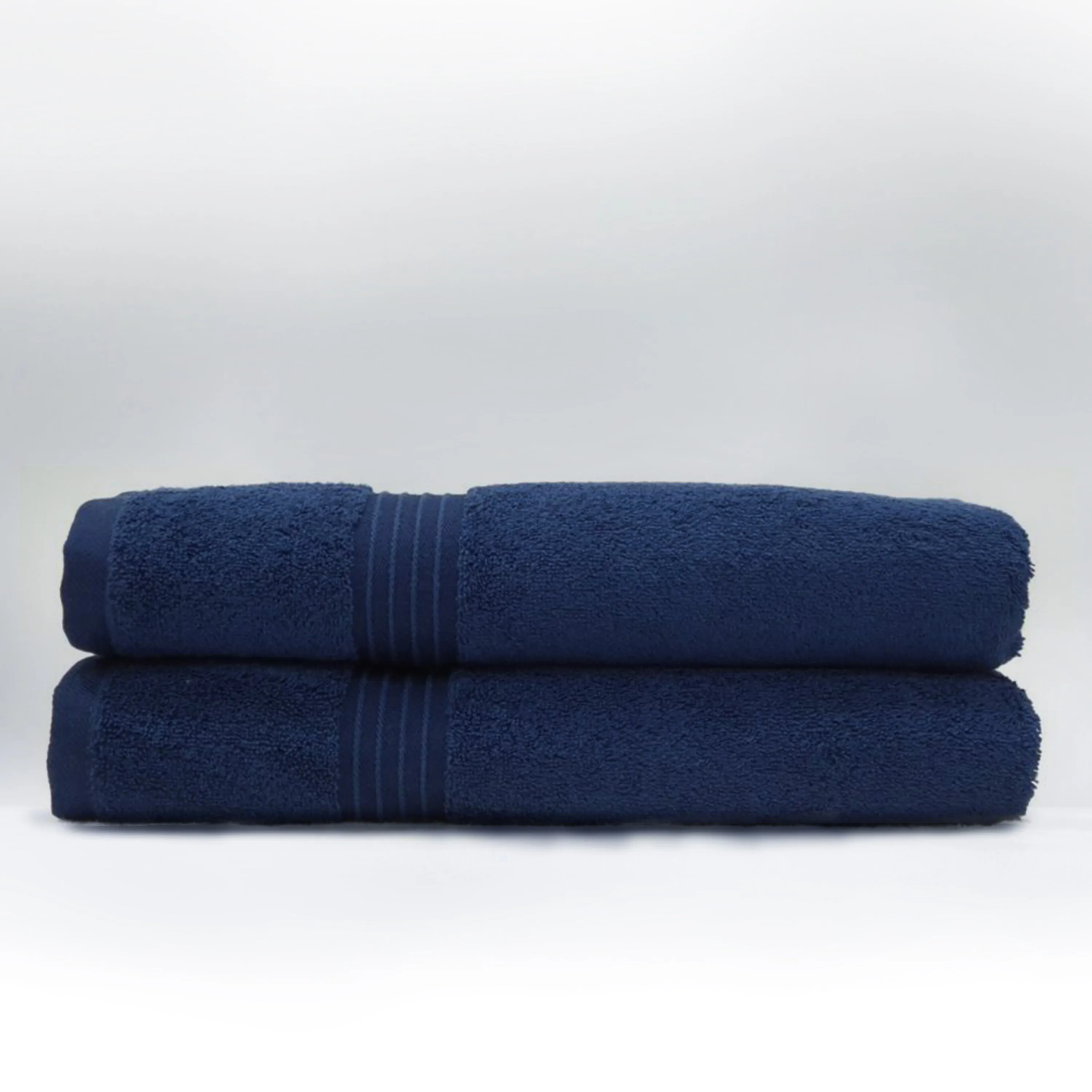 Premium Navy Blue Pack of 2  600gsm High Quality Cotton Bath Towel 70x140cm