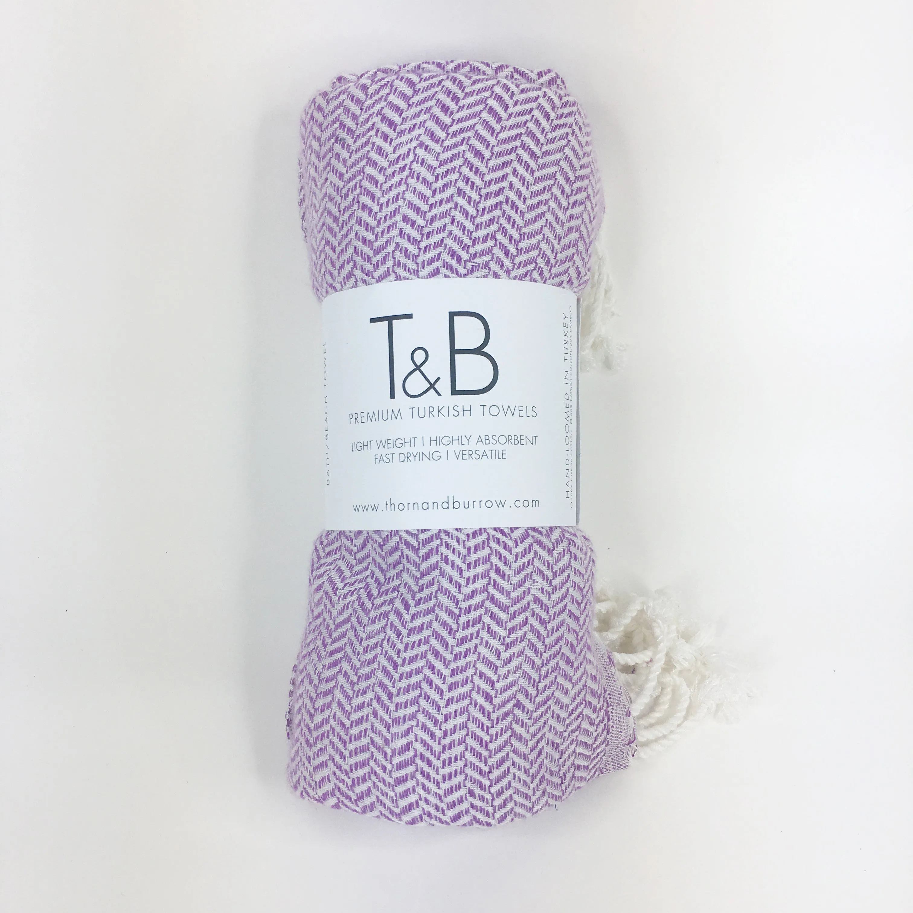 Purple Bamboo & Cotton Turkish Towel