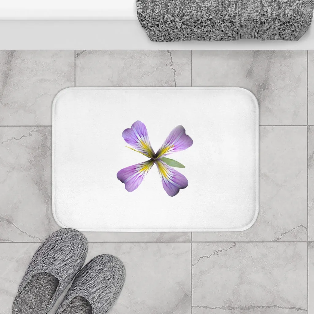 Purple Flower Bath Mat