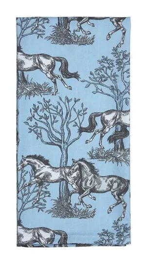 "Lila" Flour Sack 100% Cotton Kitchen Towel, Blue Toile