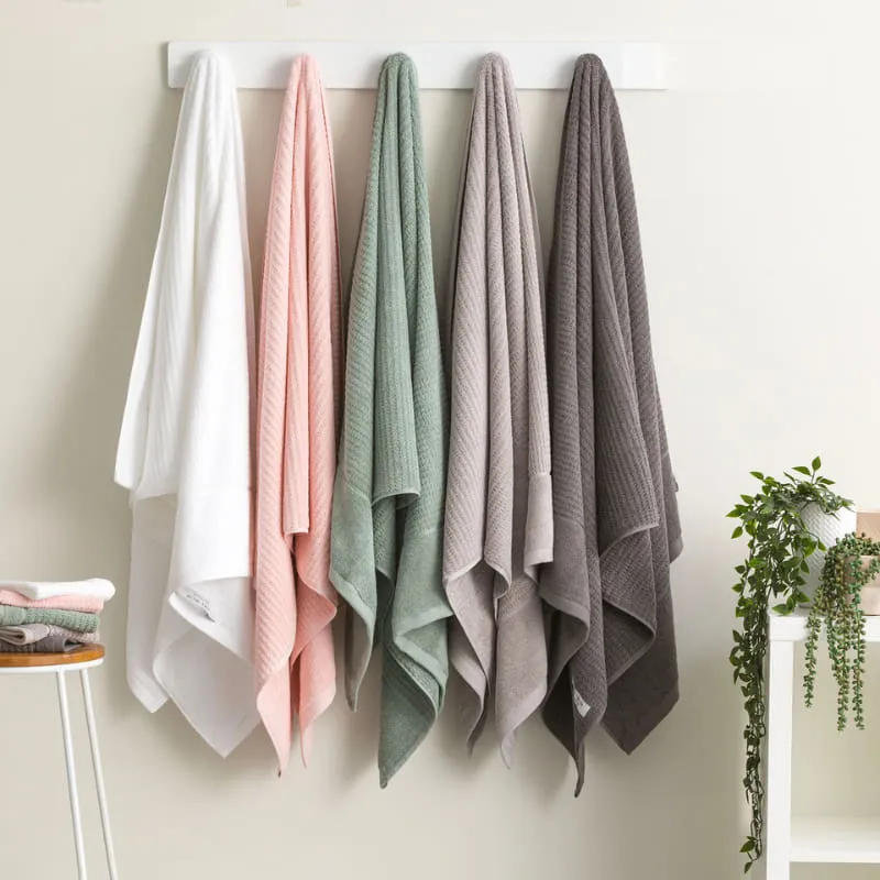 Renee Taylor Cambridge Textured 4 Piece Fossil Bath Towel Pack