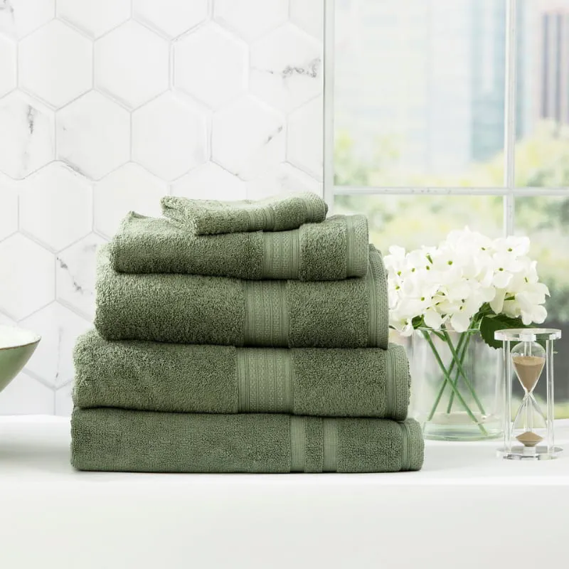 Renee Taylor Stella 5 Piece Jade Towel Pack