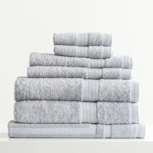 Renee Taylor Stella 7 Piece Silver Towel Pack