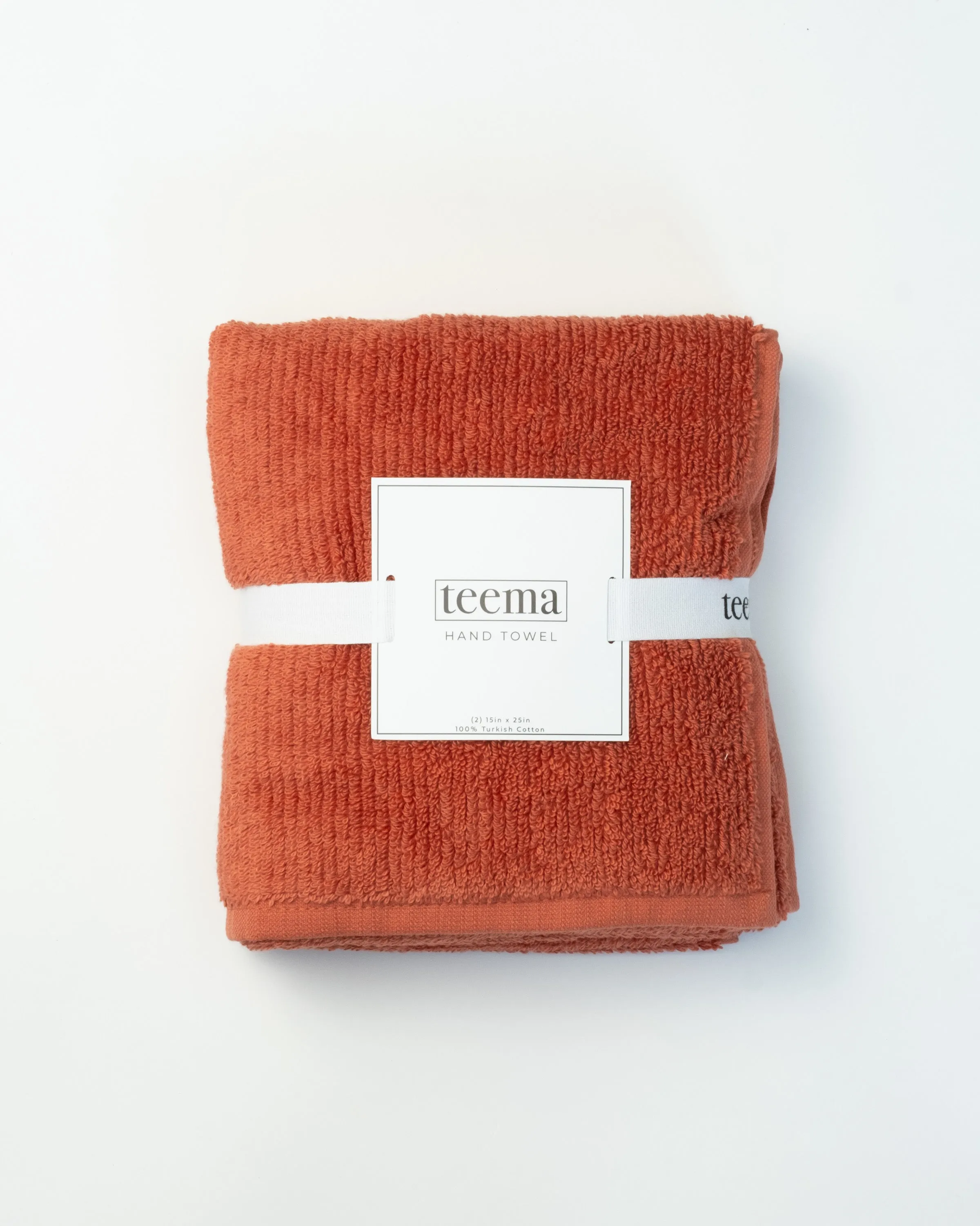 Ribbed Bath Towels in Terracotta