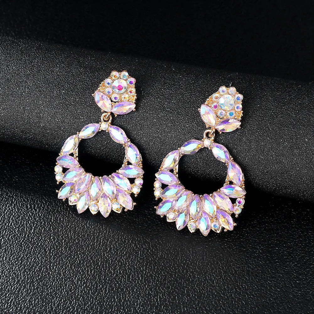 Stylish Crystal Pendant Earrings